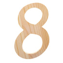 Unfinished Wooden Playball Italic Number 8 (6.25 Inches)