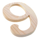 Unfinished Wooden Playball Italic Number 9 (6.25 Inches)