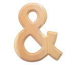Unfinished Wooden Arial Font Letter Ampersand Symbol & (6.25 Inches)