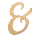 Unfinished Wooden Playball Italic Symbol & (6.25 Inches)