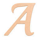 Unfinished Wooden Playball Italic Letter A (6.25 Inches)