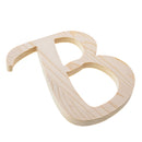 Unfinished Wooden Playball Italic Letter B (6.25 Inches)