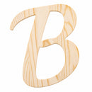 Unfinished Wooden Playball Italic Letter B (6.25 Inches)