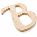 Unfinished Wooden Playball Italic Letter B (6.25 Inches)