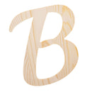 Unfinished Wooden Playball Italic Letter B (6.25 Inches)