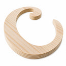 Unfinished Wooden Playball Italic Letter C (6.25 Inches)