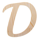 Unfinished Wooden Playball Italic Letter D (6.25 Inches)