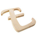 Unfinished Wooden Playball Italic Letter E (6.25 Inches)