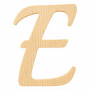 Unfinished Wooden Playball Italic Letter E (6.25 Inches)