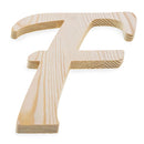 Unfinished Wooden Playball Italic Letter F (6.25 Inches)