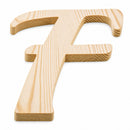 Unfinished Wooden Playball Italic Letter F (6.25 Inches)