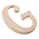 Unfinished Wooden Playball Italic Letter G (6.25 Inches)