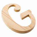 Unfinished Wooden Playball Italic Letter G (6.25 Inches)