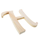 Unfinished Wooden Playball Italic Letter H (6.25 Inches)