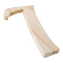 Unfinished Wooden Playball Italic Letter I (6.25 Inches)