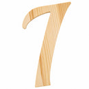 Unfinished Wooden Playball Italic Letter I (6.25 Inches)