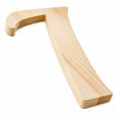 Unfinished Wooden Playball Italic Letter I (6.25 Inches)