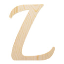 Unfinished Wooden Playball Italic Letter L (6.25 Inches)