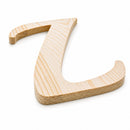 Unfinished Wooden Playball Italic Letter L (6.25 Inches)