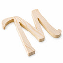 Unfinished Wooden Playball Italic Letter M (6.25 Inches)