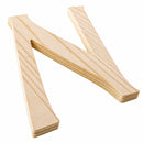 Unfinished Wooden Playball Italic Letter N (6.25 Inches)
