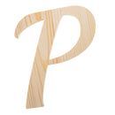Unfinished Wooden Playball Italic Letter P (6.25 Inches)