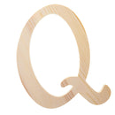 Unfinished Wooden Playball Italic Letter Q (6.25 Inches)