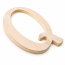 Unfinished Wooden Playball Italic Letter Q (6.25 Inches)