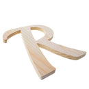 Unfinished Wooden Playball Italic Letter R (6.25 Inches)