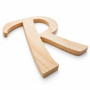 Unfinished Wooden Playball Italic Letter R (6.25 Inches)