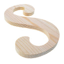 Unfinished Wooden Playball Italic Letter S (6.25 Inches)