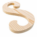 Unfinished Wooden Playball Italic Letter S (6.25 Inches)