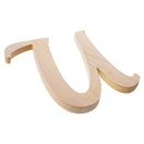Unfinished Wooden Playball Italic Letter U (6.25 Inches)