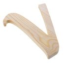 Unfinished Wooden Playball Italic Letter V (6.25 Inches)
