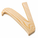Unfinished Wooden Playball Italic Letter V (6.25 Inches)