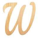 Unfinished Wooden Playball Italic Letter W (6.25 Inches)