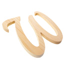 Unfinished Wooden Playball Italic Letter W (6.25 Inches)