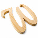 Unfinished Wooden Playball Italic Letter W (6.25 Inches)