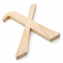 Unfinished Wooden Playball Italic Letter X (6.25 Inches)