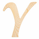 Unfinished Wooden Playball Italic Letter Y (6.25 Inches)