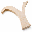 Unfinished Wooden Playball Italic Letter Y (6.25 Inches)