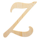 Unfinished Wooden Playball Italic Letter Z (6.25 Inches)