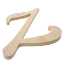 Unfinished Wooden Playball Italic Letter Z (6.25 Inches)