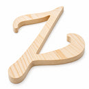 Unfinished Wooden Playball Italic Letter Z (6.25 Inches)