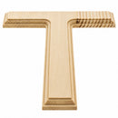 Unfinished Wooden Arial Font Letter T (6.25 Inches)