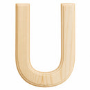 Unfinished Wooden Arial Font Letter U (6.25 Inches)