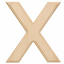 Unfinished Wooden Arial Font Letter X (6.25 Inches)