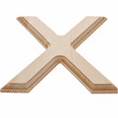 Unfinished Wooden Arial Font Letter X (6.25 Inches)