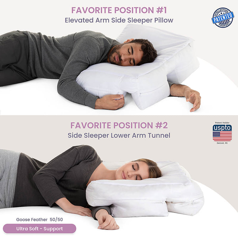 Wife Pillow - Feather/ Down - Sleep On Side, Stomach, Hip & Back