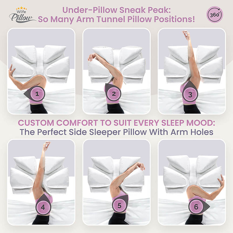 Wife Pillow - Feather/ Down - Sleep On Side, Stomach, Hip & Back